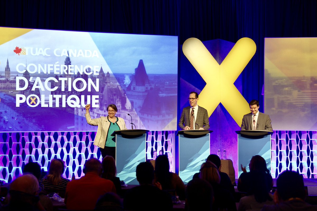 UFCWCanada's tweet photo. Our debaters are here! Special thanks to @AMacEwen and Aaron Wudrick for joining us this morning. ##UFCWPAC #canlab #UFCW https://t.co/5YyXdShMhY
