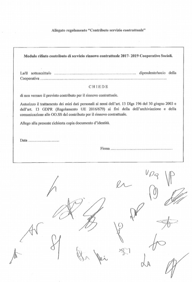 Buon giorno,lavoratori di Milano vivono crisi questi giorni, cooperative obbligano compilare questo modulo, ooss firmatari silenzio, chiediamo volantino Chierire