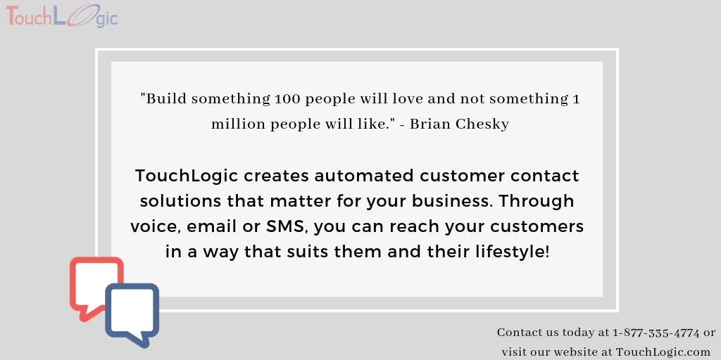 TouchLogicCan's tweet image. Build a product that people will love, Brian Chesky said it best! #wednesdaywisdom #quality #customercontactsolutions #BrianChesky