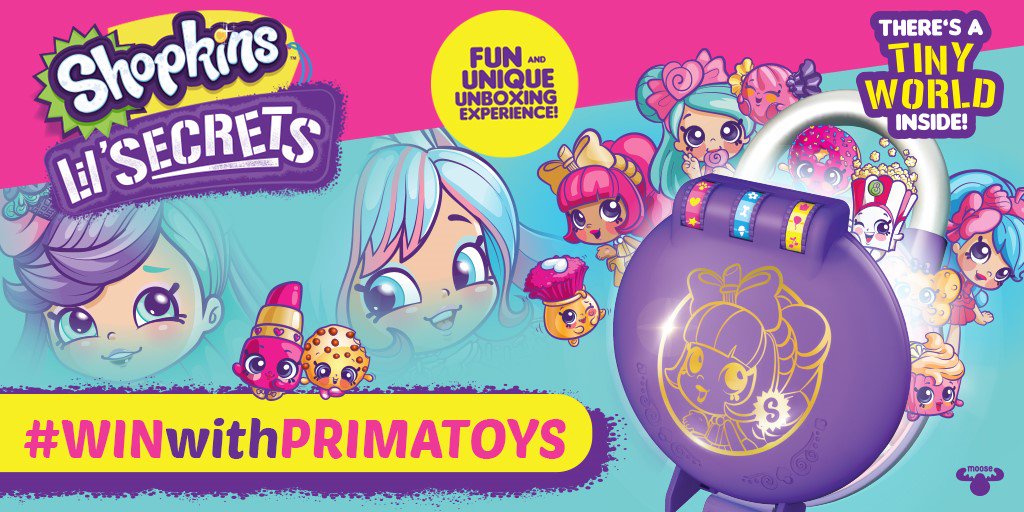 PrimaToys's tweet photo. #WINwithPRIMATOYS: Are you the biggest #Shopkins #LilSecrets FAN? You could WIN the most amazing #Shopkins #LilSecrets Hamper worth R1600.00 ! Visit our Facebook page to enter! Remember it’s a #ShoppiesWorld & we’re just living in it! #PrimaToys #BringingTheFUN #SPKFan https://t.co/CgGjhAnFgo
