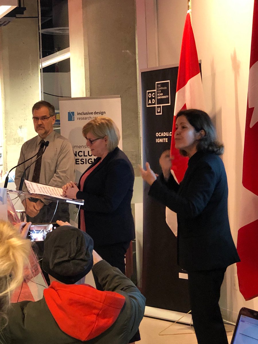 Minister Qualtrough speaking $1.7 to build an a11y platform 