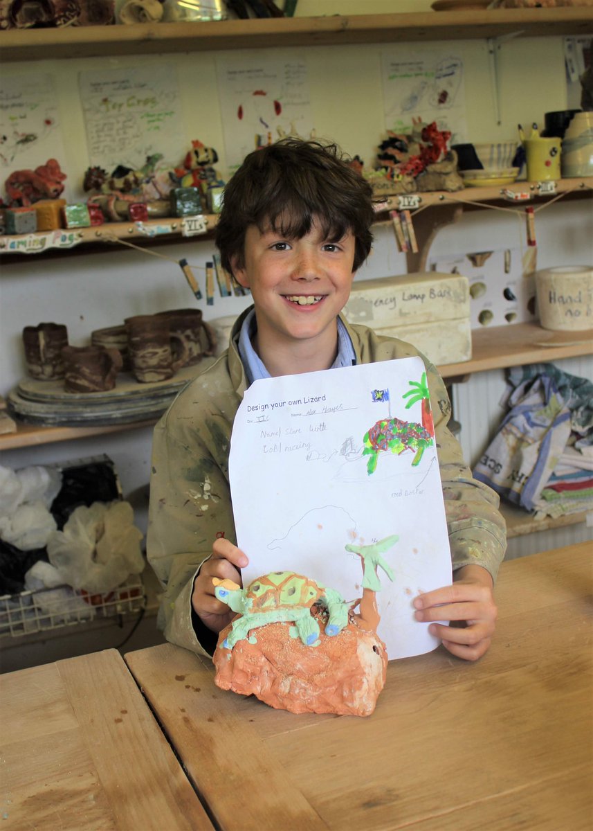 _Ludgrove's tweet photo. Boys in the VIs art class showed their creative side by designing and then modelling their own lizard. #artinschool #creativeboys https://t.co/o2VNCziJsT