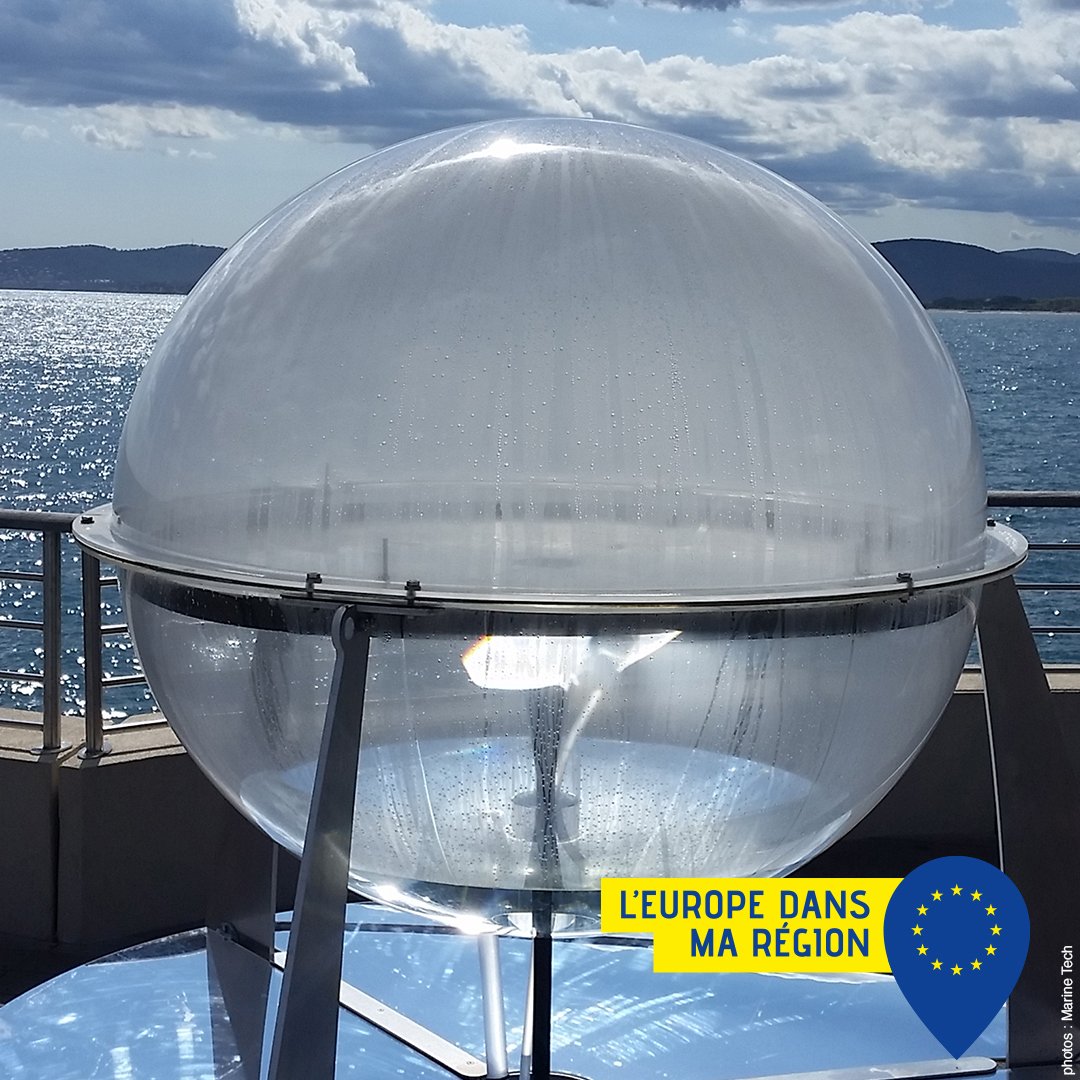 UEFrance's tweet photo. HELIO, une #innovation qui ne manque pas de sel !
Développé par une société de @MaRegionSud, ce projet soutenu par 400 000€ de fonds européens 🇪🇺 permet de transformer l'eau de mer en eau potable 🚰
→ https://t.co/4WiWH6dzJp #EUenRegion #EUinMyRegion #EUdelivers https://t.co/En3IAoYwuz