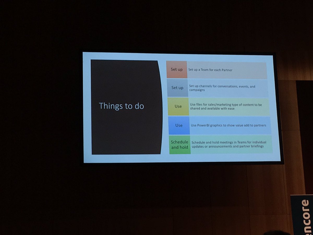 greenatina's tweet photo. 5 relevant use cases for @MicrosoftTeams >>  easy to adapt. Thxs to @percusn for giving a great summary what things need to be done #collabsummit https://t.co/v2giDY9y94