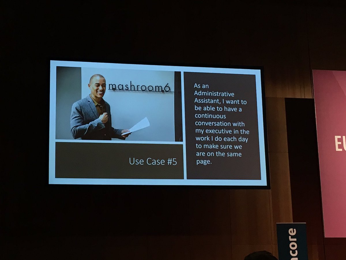 greenatina's tweet photo. 5 relevant use cases for @MicrosoftTeams >>  easy to adapt. Thxs to @percusn for giving a great summary what things need to be done #collabsummit https://t.co/v2giDY9y94