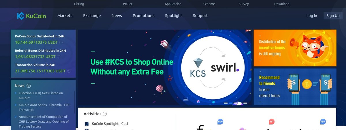 <a href="/SwirlPay/">Swirl</a> <a href="/kucoincom/">KuCoin</a> <a href="/KuCoinUpdates/">KuCoin Updates</a> <a href="/SwirlPay/">Swirl</a> on the home page of <a href="/kucoincom/">KuCoin</a> for the new partnership!

This is Awesome!!

Being apart of a team that donates their time to build something great and continue to build without investors is something special! Love seeing the organic growth by the ramenfoundry.io