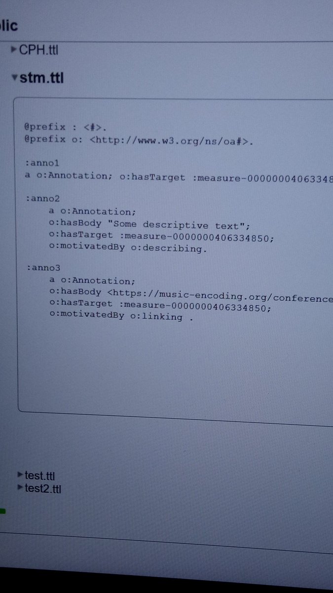 music_enfanthen's tweet image. And so the magic happens: hihlighting #verovio rendered incipits via #webannotations Directly in the #SPARQL results #mec2019