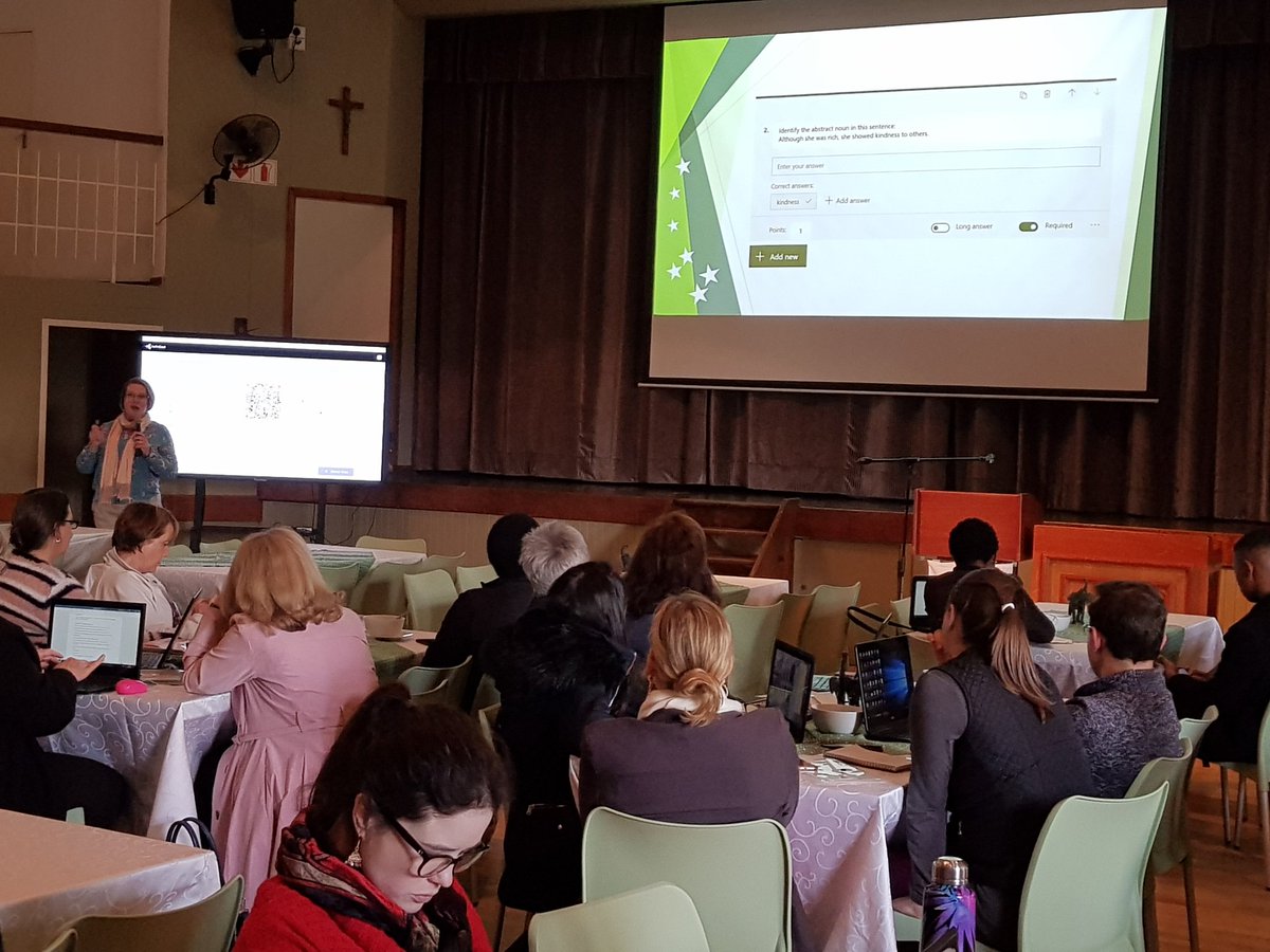 MeganRademeyer's tweet photo. @Wendy_Sauthoff suggests using @MicrosoftEDU #Forms to reduce your marking mountain! Collaborate with colleagues to create self-marking quizzes; shuffle question order; produce great-looking summaries of results; download results into Excel. https://t.co/dObFvdAym5