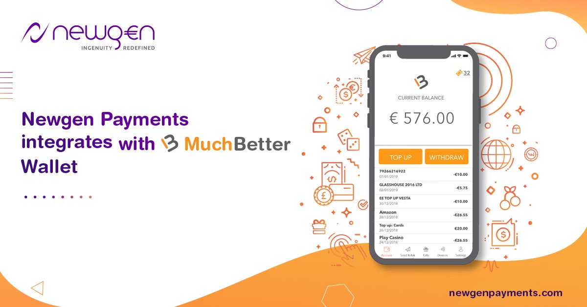Newgen Payments integrates with @PayMuchBetter Wallet.
#payments #blockchain #fintech #banking #finance #integration #muchbetter #wallet #acquirer #newgenpayments