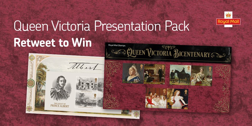 RoyalMailStamps's tweet image. The Queen Victoria Bicentenary Stamp Collection is out and we’re giving away a presentation pack to 3 lucky winners. RT for a chance to WIN. ms.spr.ly/6019TJDpF
The pack includes 6 Queen Victoria Bicentenary special stamps + Miniature Sheet. 
Ts&amp;amp;Cs – ms.spr.ly/6010TJDp2