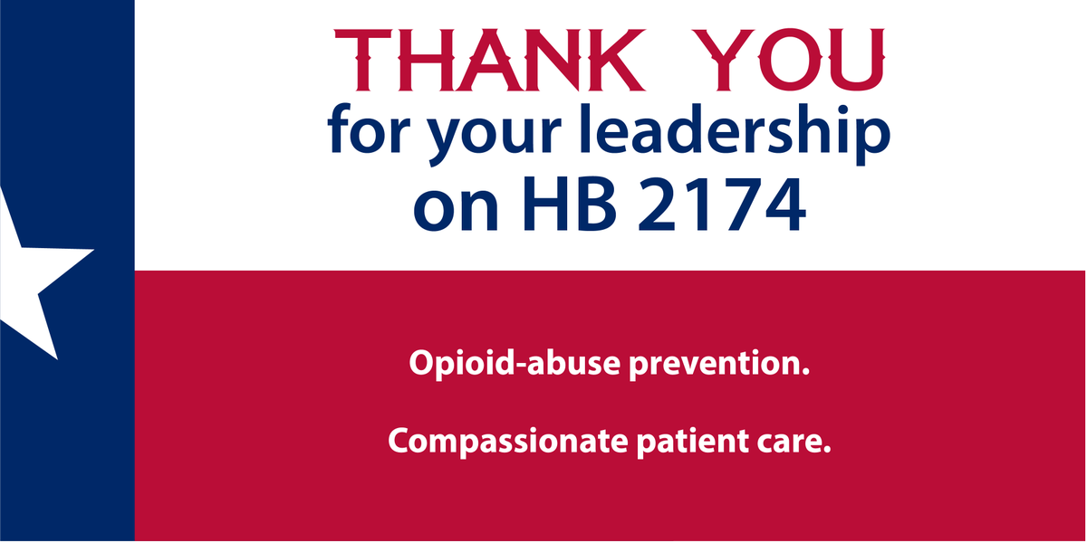 NACDS's tweet photo. Thank you @RepJohnZerwas M.D. for your leadership in crafting Texas #HB2174. This law will prevent addiction and keep opioids from the wrong hands. #OpioidAbuse #txlege https://t.co/iCxJpkH7ou