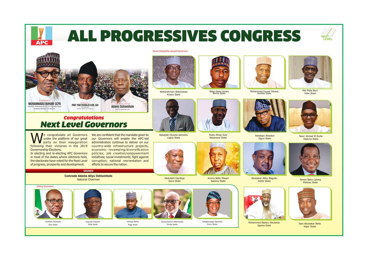 TIMOOwoeye's tweet image. We are delivering the Nigeria of everyone's dream. #NextLevelConfirmed 
#Inauguration2019