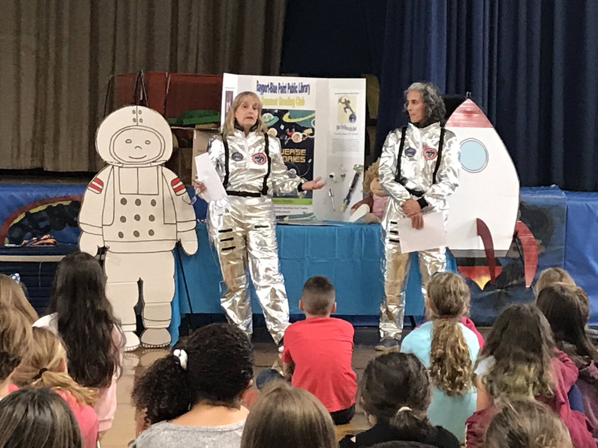 Thank you to the <a href="/BBPLIB/">BayportBluePointLib</a> for visiting our school and telling us about the Summer Reading Program, “A Universe of Stories”.