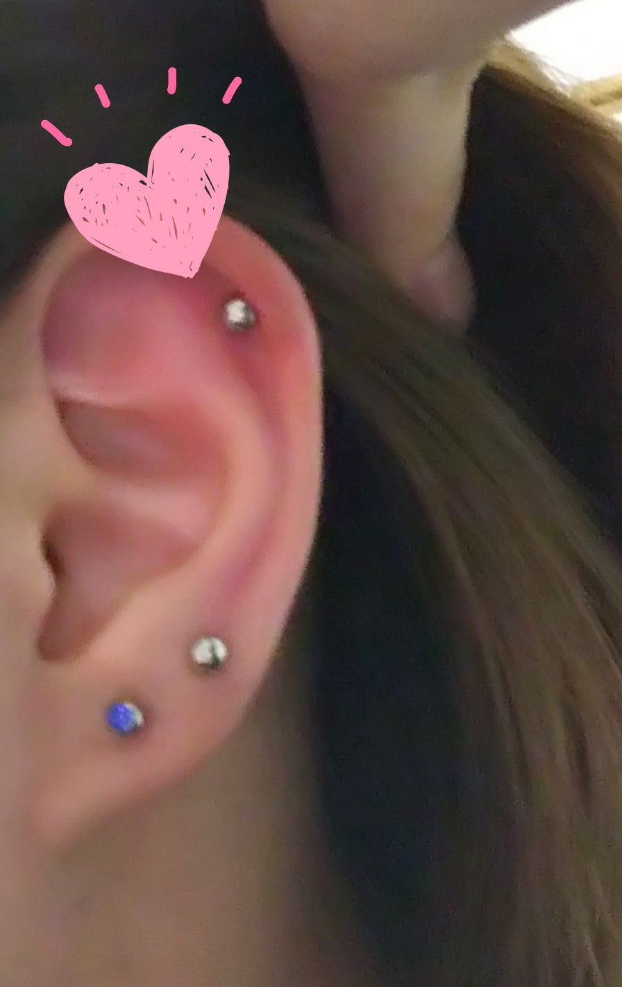 ちぱまる ついに開いた 初軟骨ピアス ヘリックスセルフで開けれた めちゃめちゃ痛かった 特に接続が 痛い せっかく可愛い位置に開けられたからケアがんばる T Co Vsyzehvp97 Twitter