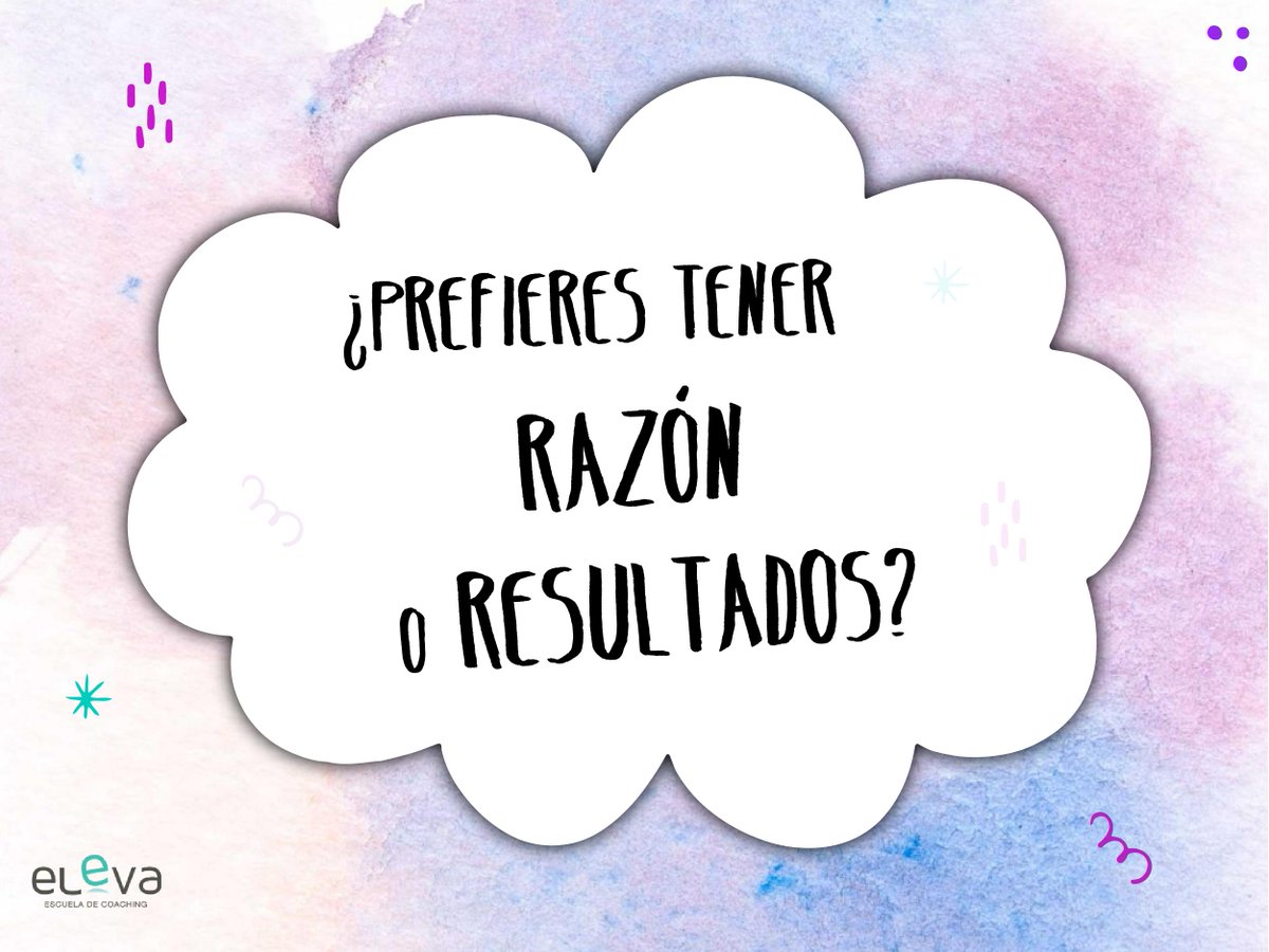 elevacoaching's tweet image. La necesidad de tener razón, viene a compensar a veces nuestra inseguridad, por eso hacemos de conversaciones juegos de poder. Nuestro punto de vista, nos aleja a veces del auténtico objetivo a tratar y por lo tanto del resultado deseado. Ésto pasa tanto en empresa como en casa.
