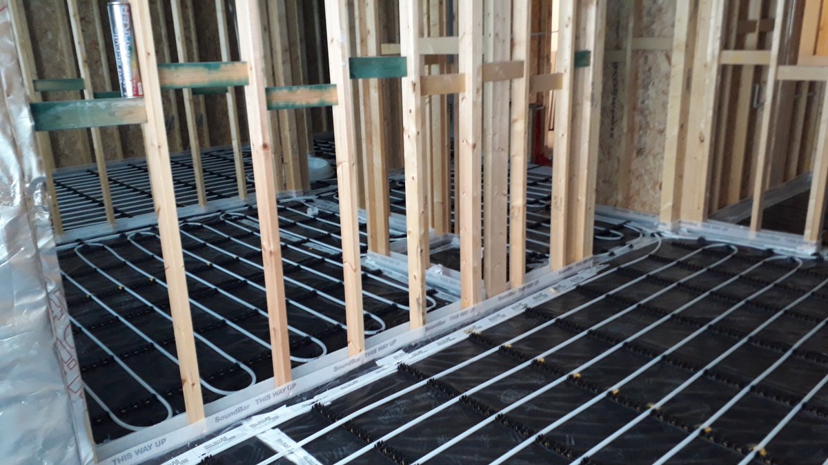 Tuite_13's tweet photo. Perfect installation of #SoundBarAcousticFloorSystem with under Floor heating installed by #MecServ  - total depth above subdeck 80/85mmmm Brunel Care new Waverley Gradens Extra Care Facilty in Bristol 
Timber Frame construction - Frame from #Taylorlane all ready for the screed https://t.co/L2yMHbkFLJ