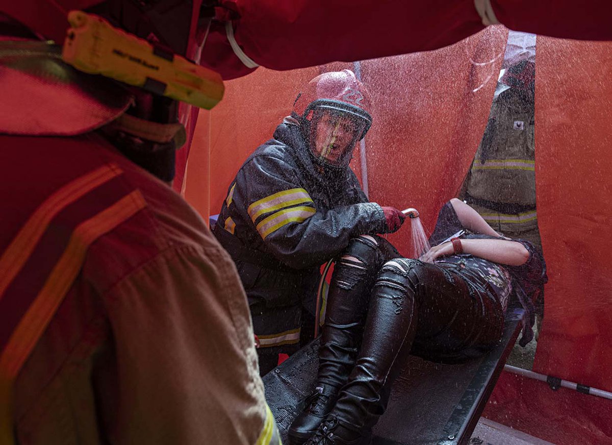 Fantastic drama photographing the <a href="/TOXI_triage/">TOXI-triage</a> team in Finland, testing their technology and research during a large-scale simulated CBRN incident #photojournalism #photograghy <a href="/lborouniversity/">Loughborough University</a>