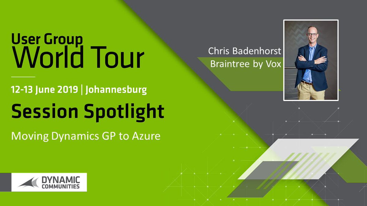 braintree_za's tweet photo. “We are proud to be a key sponsor of The User Group World Tour. The event encourages the advancement of Microsoft business applications that ultimately benefit organisations, improve overall operation capabilities and surpass business goals." Heath Huxtable, Head of Braintree https://t.co/0tPXxb9dgf