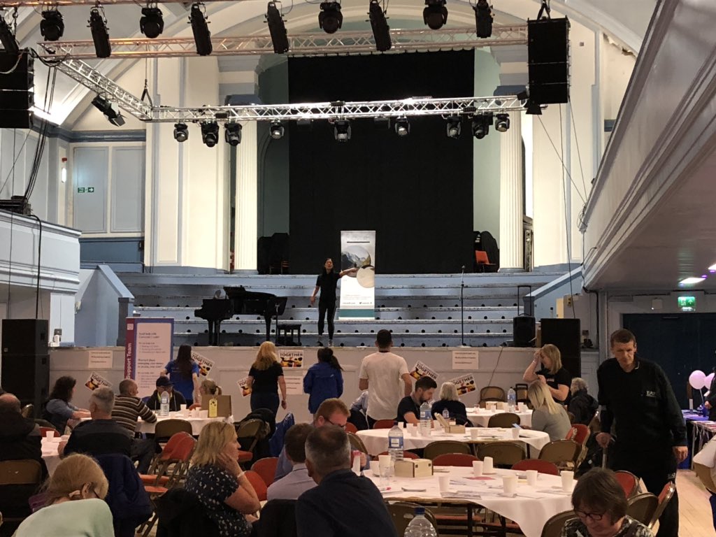 nic_tomkinson's tweet photo. How do you connect with others? Loving seeing people connect and have fun through exercise at the #connectkilmarnock event #endlonelinesstogether @PublicHealthAAA @EAHSCP @EastAyrshire https://t.co/l4qzyM2geu