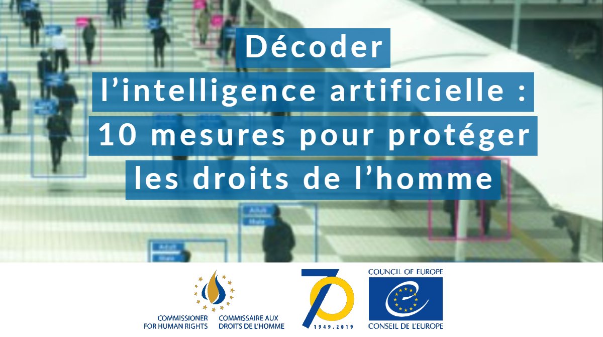 CommissionerHR's tweet image. Comment faire en sorte que les droits de l’homme soient renforcés et non pas fragilisés par l’intelligence artificielle ? 
Ma Recommandation, maintenant disponible en français go.coe.int/45E6y
#CoE4AI