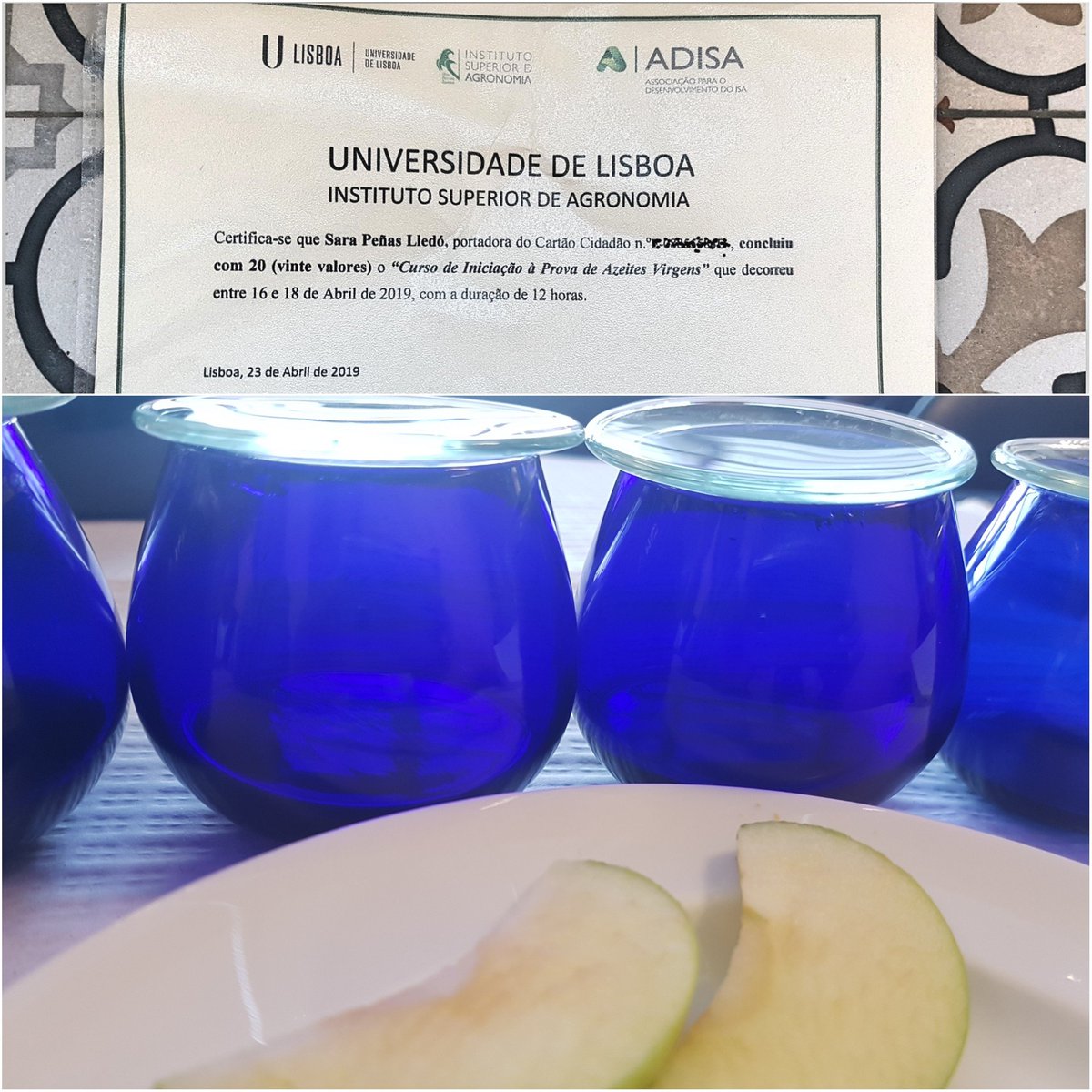 lavidaiberica's tweet photo. #Azeites Diploma de Provadora #ISA
20 valores 🤗
Muito contente! 😊
#EVOOSommelier
#EVOOLove😍
#AOVE #Saúde 🍃 https://t.co/7Ip9BS4LeK