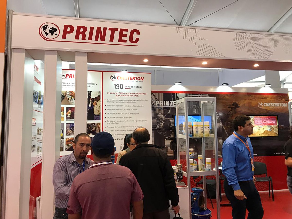 ChestertonLatam's tweet photo. Nuestra participación y la de nuestro distribuidor #Printec en #Exponor2019 es una oportunidad para darnos a conocer y así afianzar una relación que nos permita brindar una mejor #confiabilidad 😀
Visítanos en el pabellón USA stand 409
#minería #Antofagasta #Chile #Chesterton https://t.co/FvOkepKwbs
