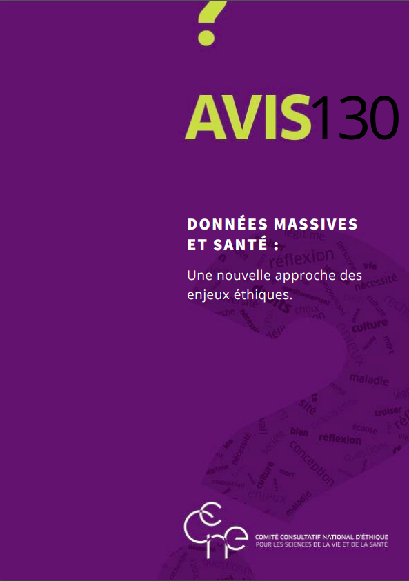polethis_'s tweet photo. 🔔 Le Comité Consultatif National d'Éthique a rendu aujourd'hui son Avis nº 130, consacré aux données massives et la santé.

📄 « Données massives (big data) et santé : une nouvelle approche des enjeux éthiques » 👉 https://t.co/NFdCw3mDfV

#DonnéesMassives #BigData #Santé https://t.co/2iwZkB5xFl