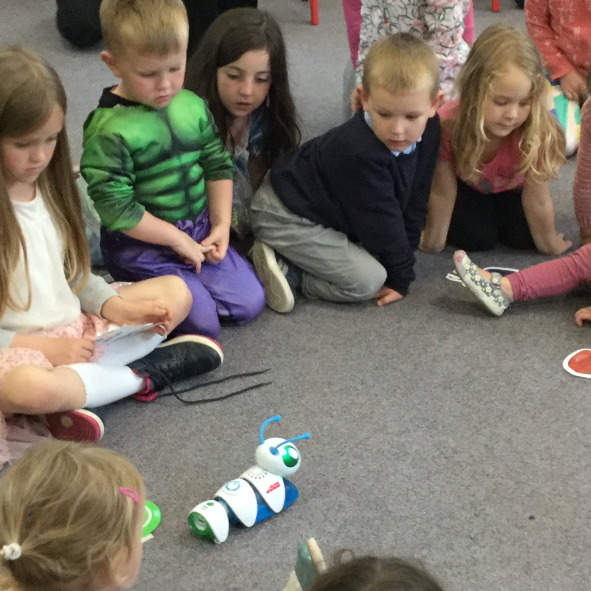 WSCCLibraries's tweet photo. The Very Hungry Caterpillar is 50! We celebrated at #BognorRegisLibrary with a very special FREE storytime, bug trail and our Code-a-Pillar coding toy. #veryhungrycaterpillar #VHC50 @PenguinUKBooks The Code-a-Pillar is at #GoringLibrary tomorrow at 2:30pm https://t.co/Y7pBuDC7FH https://t.co/dgiK4LBI6W