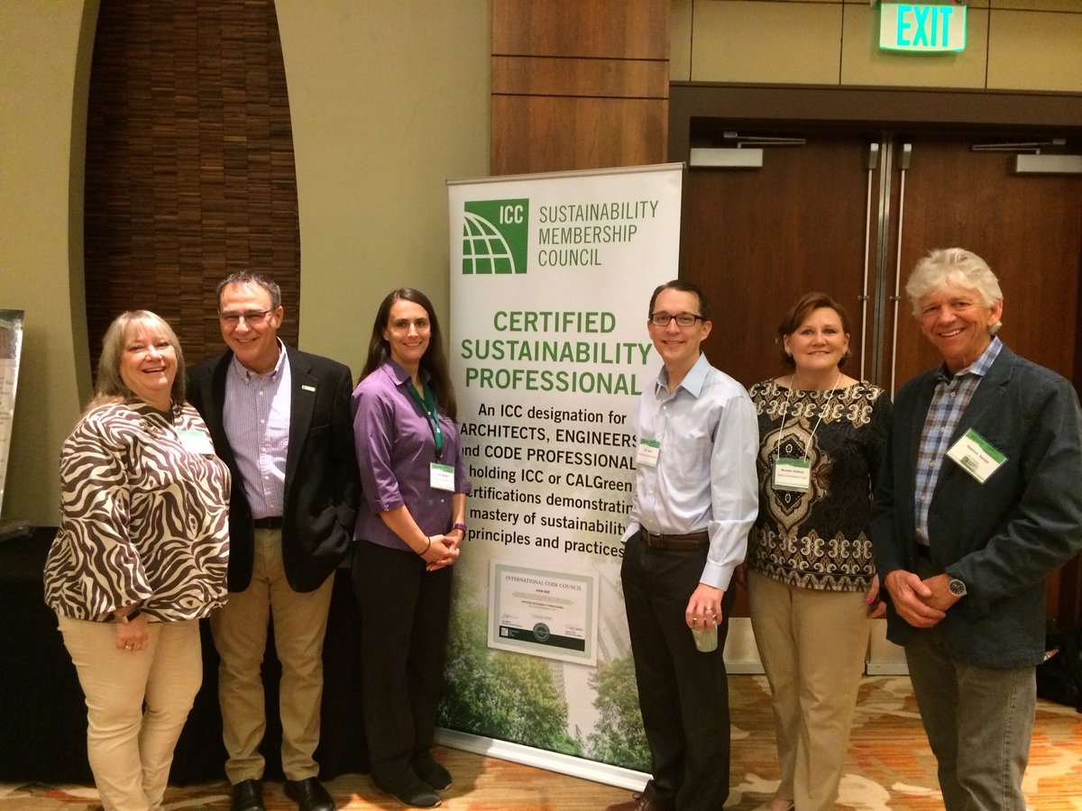 ICC_SMC's tweet photo. @ICC_SMC new location of the Certified Sustainability Professional banner at DOE Energy Code Conference. Find it take a picture send it out. #greencodeofficial #smc #BuildingSafety365 https://t.co/g7VUVFErFi