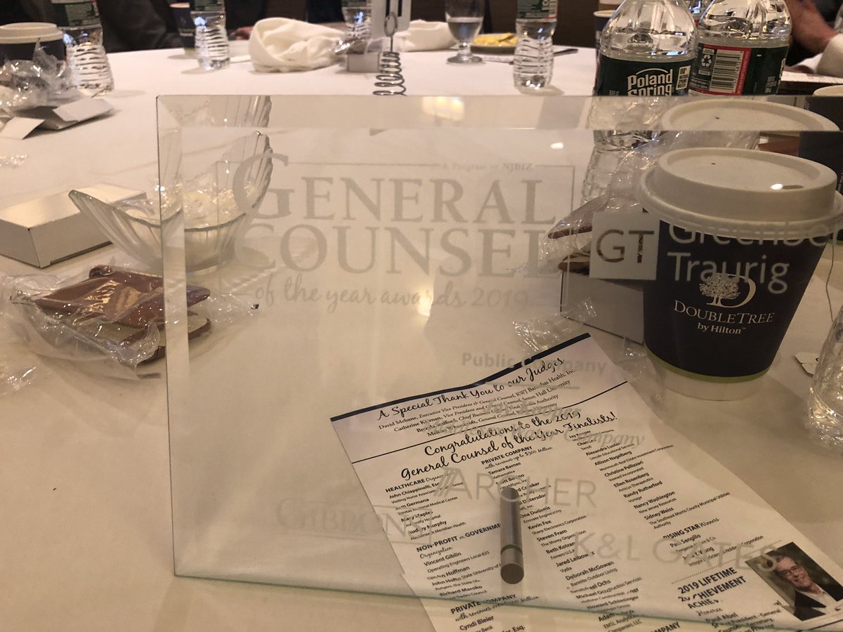 No words can adequately capture being named an NJBIZ General Counsel of the Year! Thank you so much <a href="/NJBIZ/">NJBIZ</a> and my incredible team at <a href="/MiddlesexWater/">Middlesex Water Co.</a>! #NJGCA