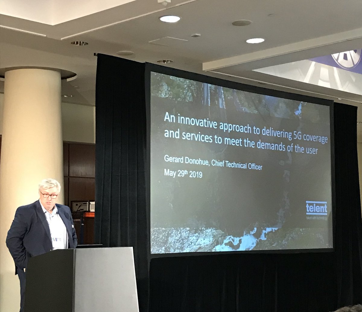 LINX_Network's tweet photo. Thanks to our gold sponsors @telent_UK - Their CTO is now presenting on the introduction of #5G and the possible challenges that may arise. #SmartCities #Connectivity #Uptime #Infrastructure #LINX105 https://t.co/oVpnffMTG4