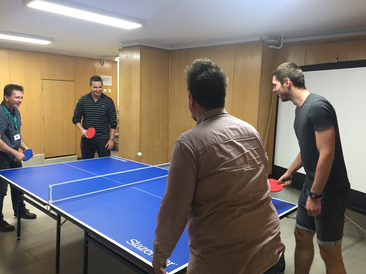 Cellum_Group's tweet photo. Even though each day holds a new challenge for us at Cellum, we decided to grab a racket and challenge each other at table tennis on International Challenge day.😉😎

#cellum #office #internationalchallengeday #tabletennis https://t.co/IunbRGVjHQ