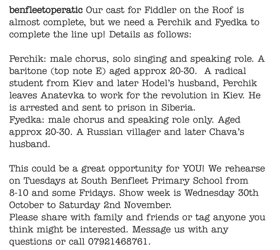 Benfleet Operatic tweet media