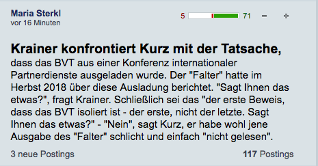 CPernsteiner's tweet photo. Bitte @florianklenk: seid's doch so gut and schenkt's dem Sebastian Kurz ein @falter_at Abo, damit er zukünftig keine massive Sicherheitskrise im Land mehr verpasst. https://t.co/VtDReDRdWr