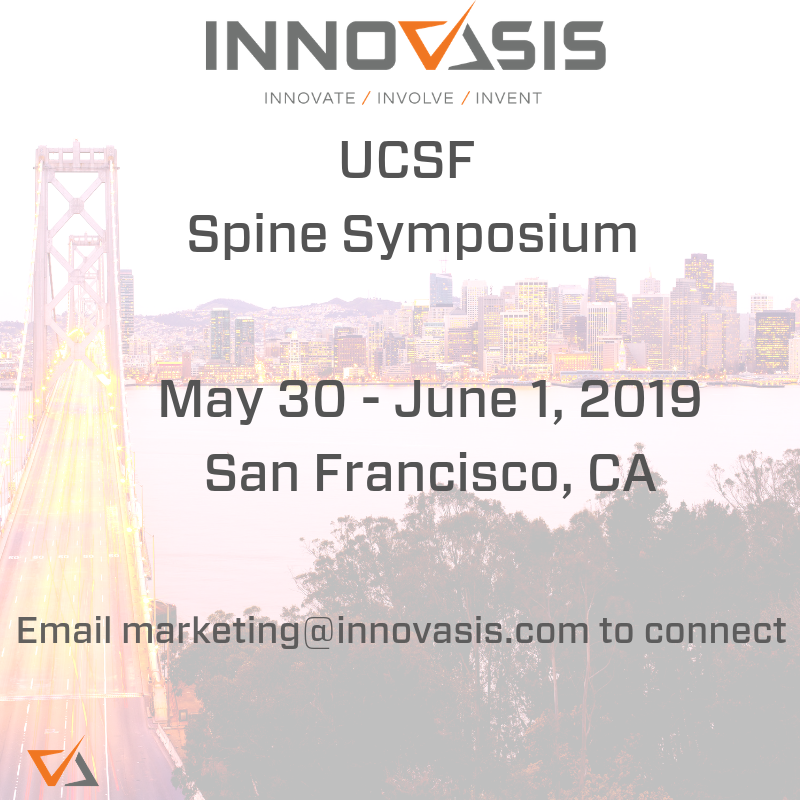 innovasis's tweet photo. Join us at the UCSF Spine Symposium May 30- June 1 this week in San Francisco, CA. Learn more about our #HAPEEK products, data registry, and connect with the team! https://t.co/ycD5xsWwbO