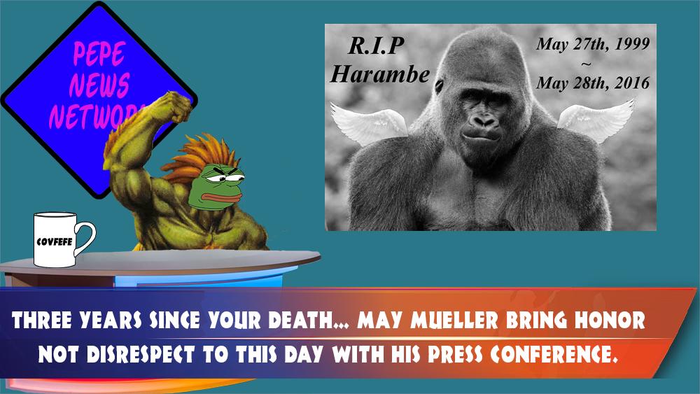 NetworkPepe's tweet photo. Let's see if #Mueller has any credibility left

#Harambe
#RIPHarambe 
#NoObstruction
#NoCollusion
#MAGA2020
#MemeMagic
#DrainTheSwamp https://t.co/arDSBy9pEe