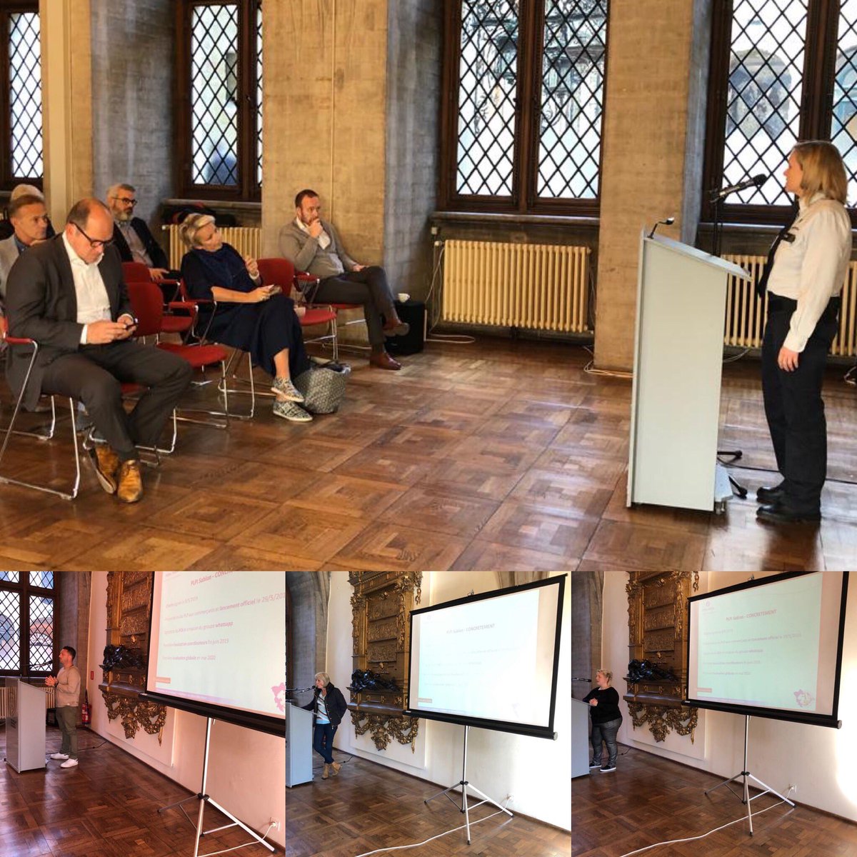 zpz_polbru's tweet photo. Vandaag inhuldiging van het Buurtinformatienetwerk voor zelfstandigen (#BINZ) #Zavel. Samen voor een betere beveiliging van de wijk.
Inauguration du Partenariat Local de Prévention pour Indépendants (#PLPI) #Sablon. Tous ensemble pour une meilleure sécurisation du quartier. https://t.co/p6ij98WLJp