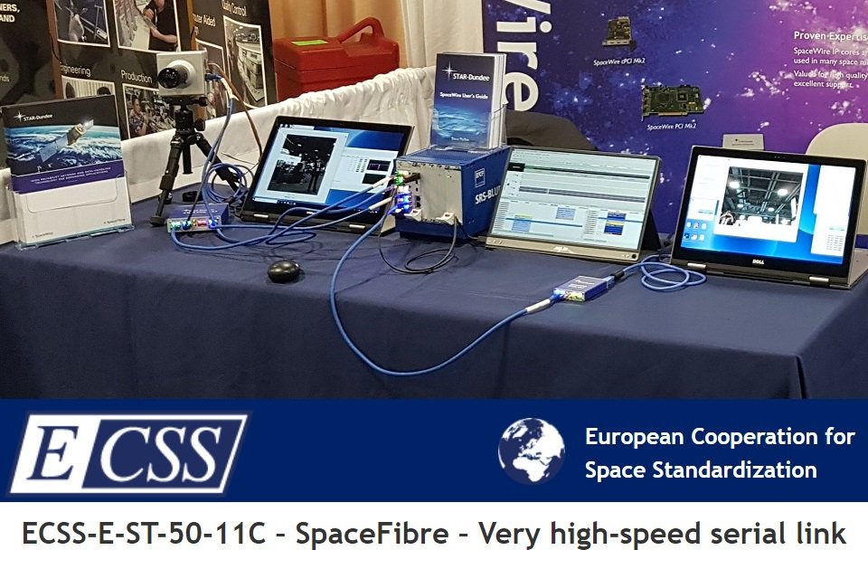 STAR_Dundee's tweet photo. After over a decade of developing a new network technology to provide high-performance, high-reliability, high-availability onboard spacecraft, our efforts have been rewarded with the publication of the #SpaceFibre standard! https://t.co/qzquIHHCoP https://t.co/gvZBF8zl47
