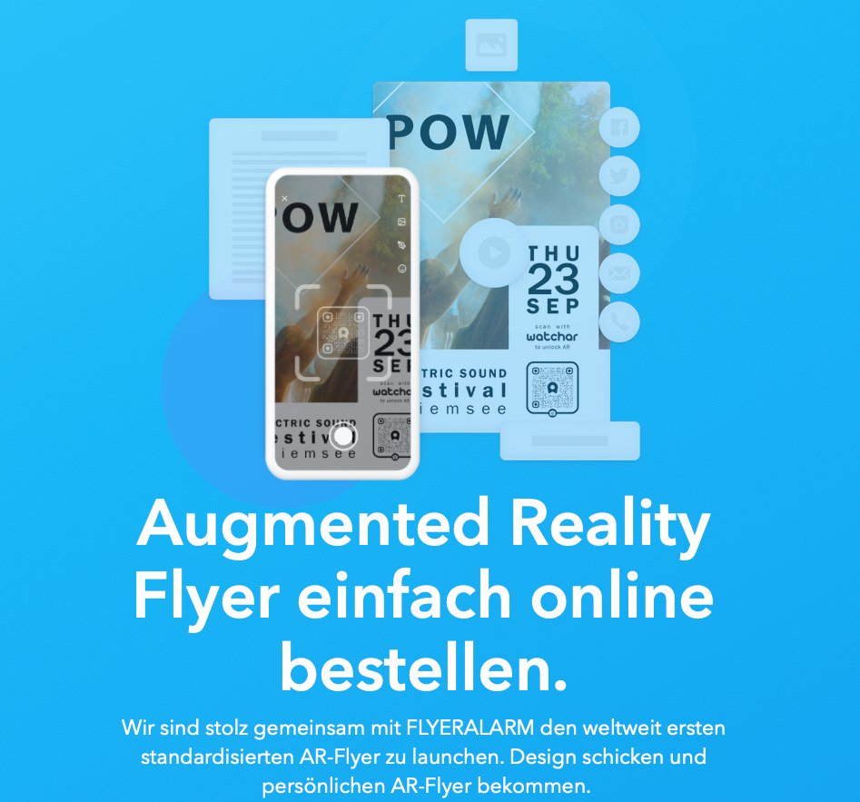 watcharofficial's tweet photo. Augmented Reality Flyer einfach online bestellen.
Wir sind stolz gemeinsam mit @FLYERALARM den weltweit ersten standardisierten AR-Flyer zu launchen. Design schicken und persönlichen AR-Flyer bekommen. 😎
#watchar #AugmentedReality #flyeralarm #new
➡️https://t.co/pDvGZHKZf3 https://t.co/jNz8q8e9cH