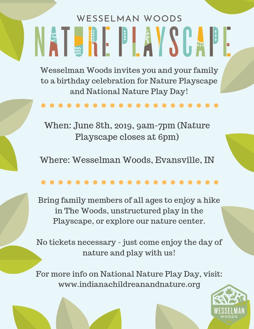 Mark your calendars! Come celebrate Nature Playscape’s first birthday and National Nature Play Day with us on Saturday, June 8th. 🌿🦋👫