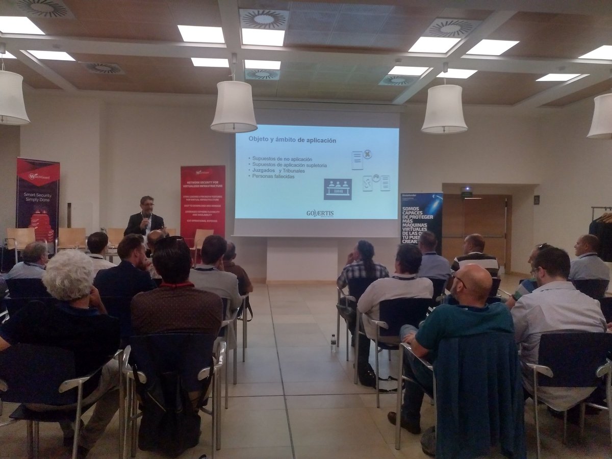 GlobbSecurity's tweet photo. Empieza la #MasterClass sobre #RGPD en #AryanSecurityDay con @eduardchaveli https://t.co/KQrGi8HpNA
