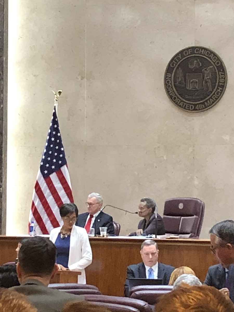 jcua_chicago's tweet photo. At the first city council meeting of the new administration, kicked off with a beautiful Shehechiyanu by Rabbi Megan. #letsdothis #GAPAnow #reformcpd https://t.co/kpeOBRGkMW