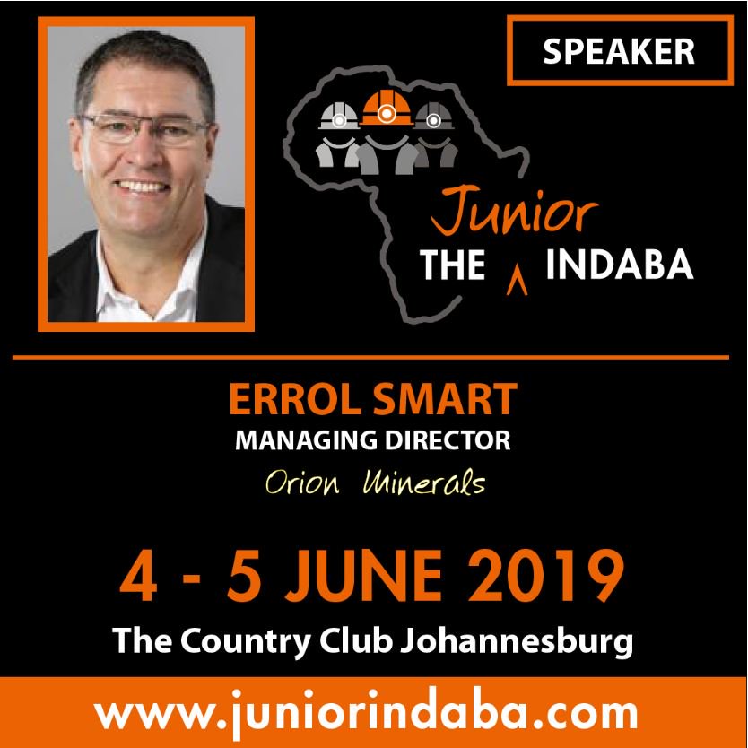 OrionMinerals's tweet image. Join Orion Minerals CEO Errol Smart at the Junior Mining Indaba next week to hear more about the next phase of the Prieska Zinc-Copper Project. #SAMining #MinesOfTomorrow #PrieskaProject #Zinc #Copper