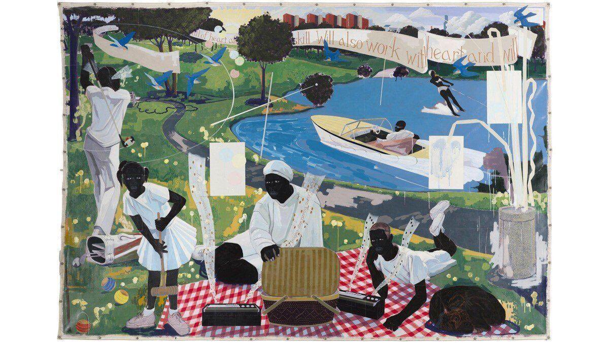 1st up is Kerry James Marshall. His work captures the black experience in such a beautiful, slightly abstract, way.  @seanbeauford did a wonderful thread mashing up Jay-Z lyrics with KJM’s artwork that really embodies the spirit his work. Enjoy it here:  https://twitter.com/seanbeauford/status/1127321072049840128?s=21