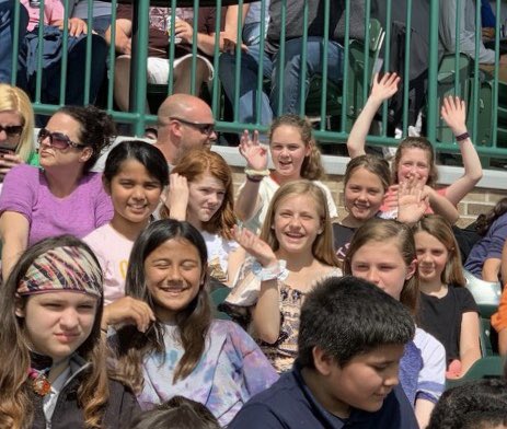 Our 5th graders are cheering on the @SouthBendCubs today! ⚾️ What a great end of the year field trip! 
#PHMExcellence #MustangMindset #GoCubsGo