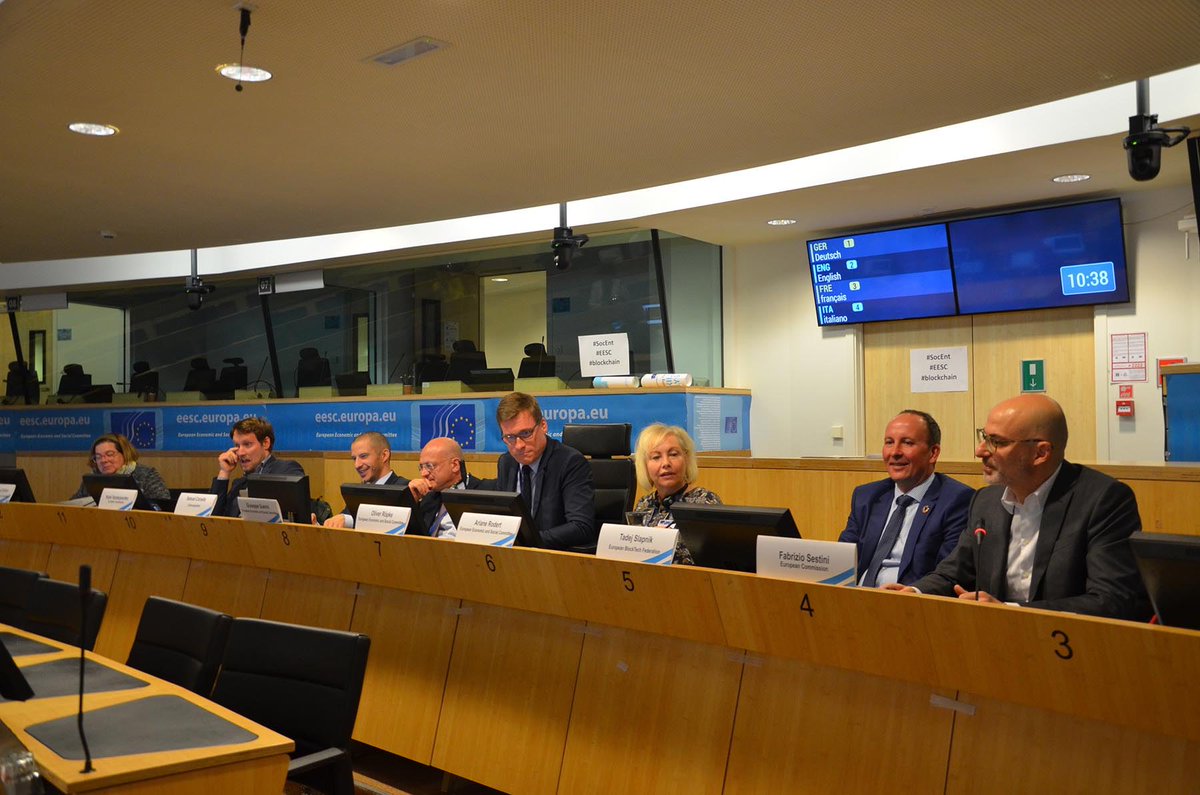 TadejSlapnik's tweet photo. As representative of @TolarHashNET at European BlockTech Federation I participated at @EESC_SocEnt public hearing: “Blockchain and DLT as an ideal infrastructure for Social Economy” I shared potentials of Blockchain Technology for Social Economy Enterprisers achieving @SDGoals. https://t.co/C2gh7qGwI4
