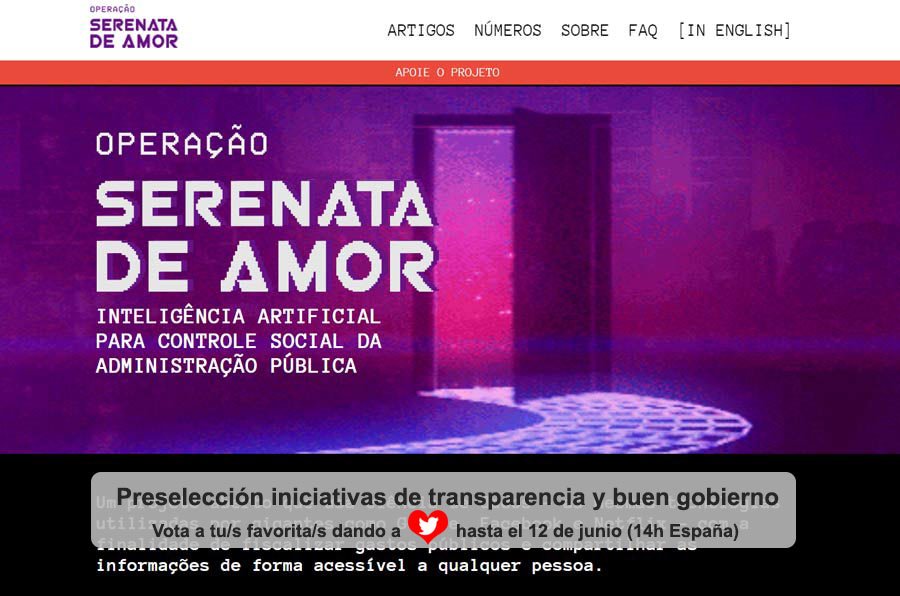 #SerenatadeAmor es un proyecto que utiliza #machinelearning y compromiso ciudadano para auditar cuentas públicas en Brasil. Se trata de un ‘bot’ llamado Rosie capaz de ayudar en el combate a la corrupción al leer datos públicos en busca de gastos sospechosos. #transpabuengob