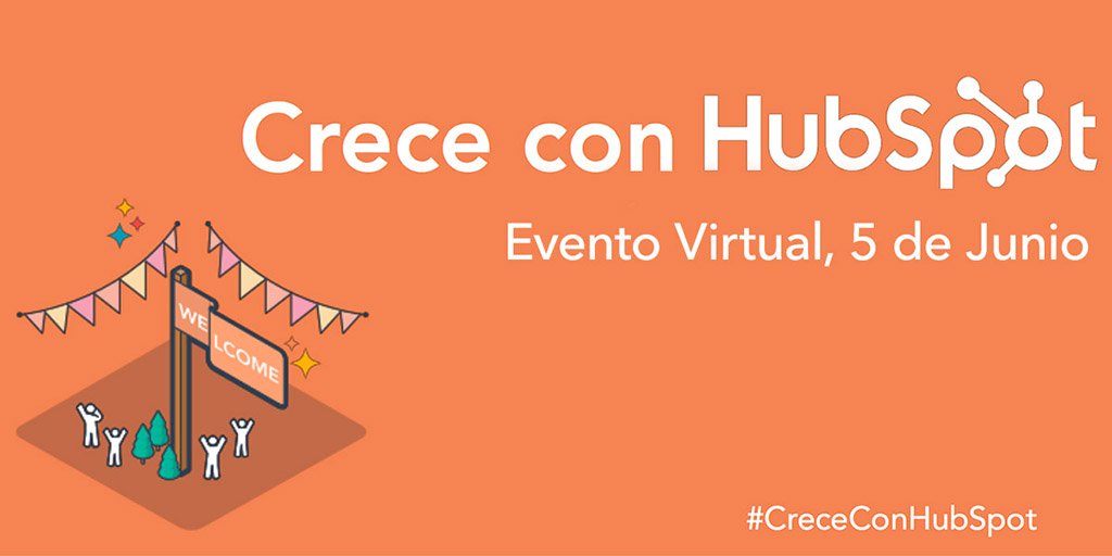 HubSpotEspanol's tweet photo. No te pierdas nuestro primer evento #CreceConHubSpot virtual el próximo 5 de Junio, un evento para ejecutivos de #LATAM y España donde hablaremos de Estrategia Inbound y te presentaremos nuestra plataforma. Regístrate gratis: https://t.co/o6ySEYnPCV https://t.co/qaOWpio2NF