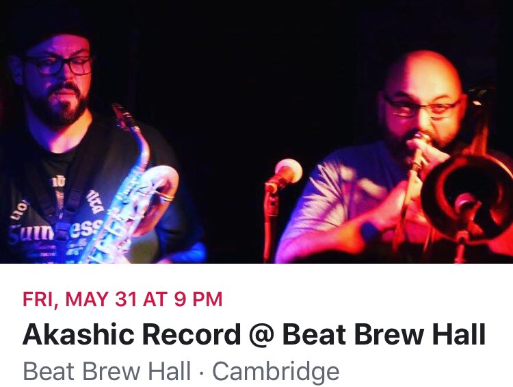 AkashicFunk's tweet photo. Friday! @BeatBrewHall featuring @bt_trombone @jaredsims #stevefell @GrovisOtis #petermaclean https://t.co/cDk3P1l7ca
