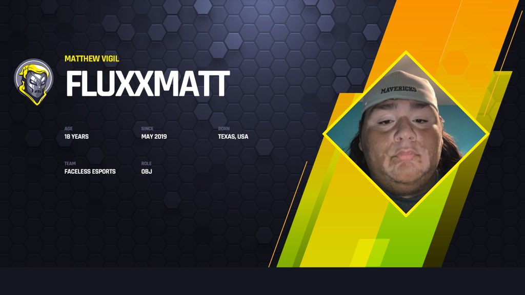 FacelessEsport's tweet photo. If you need him on the point heβs there. Welcome to Faceless Esports Matthew!
@Mattyice4741
#FaceTHIS https://t.co/rteVwN8Qs1